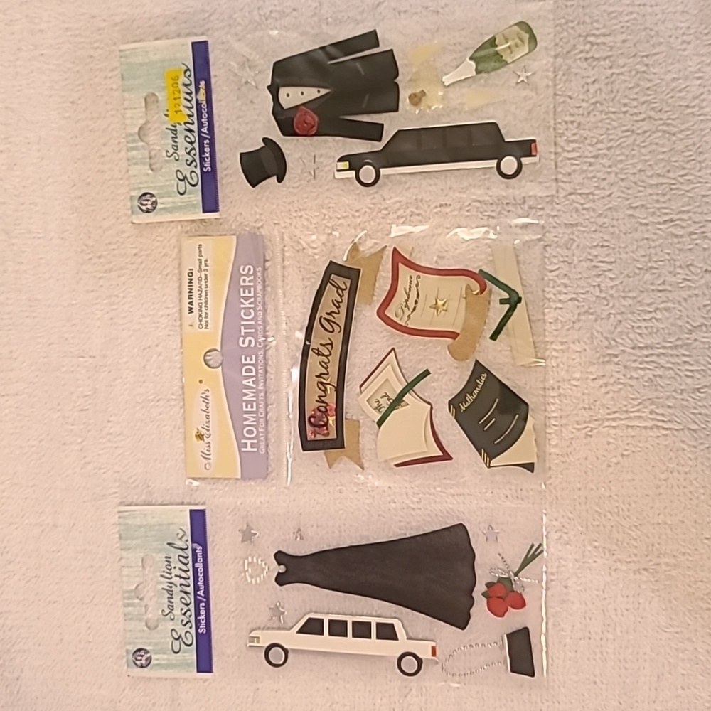 Graduation Scrapbooking Stickers 3 Packets Sold Together)